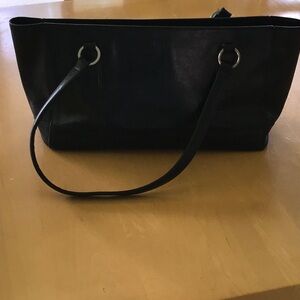 Monsac black leather purse